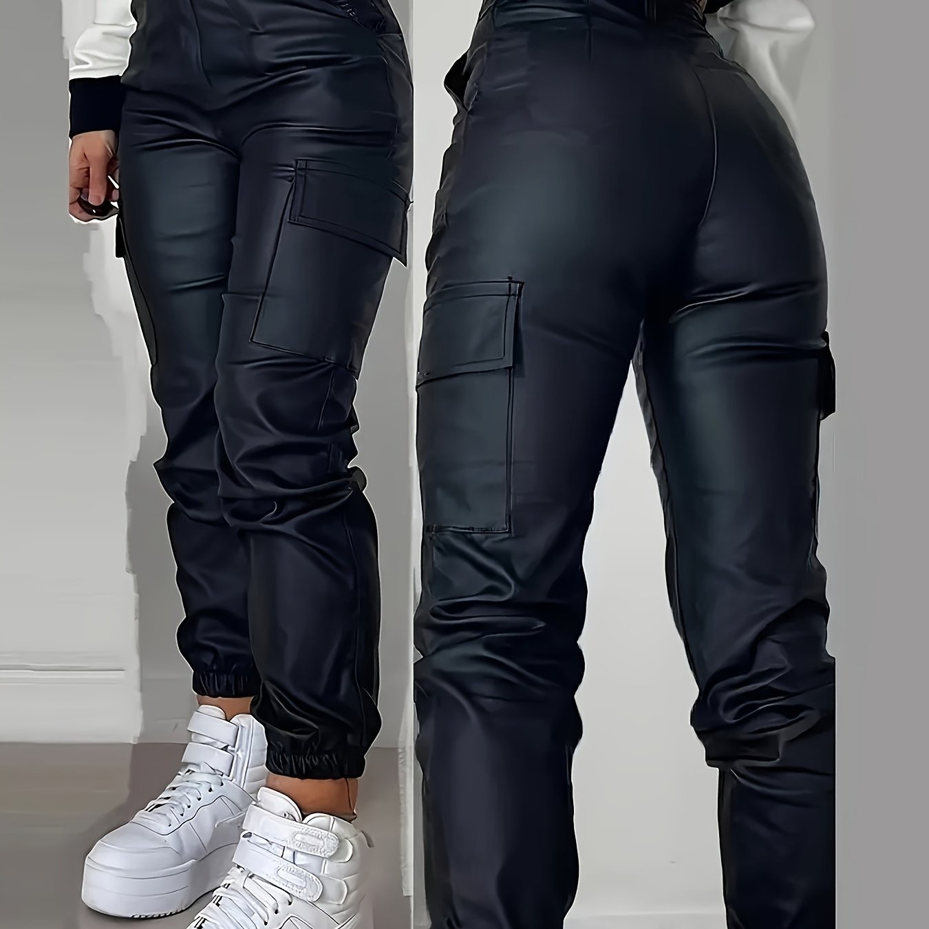 Image of Women's Plus-size Jeans, Mid-waist Elastic Slim-'s Trousers, A Must-have For Street Streetwear Outfits, Multi- Workwear Style, Casual And Fashionable Women's Plus-size Denim Trousers