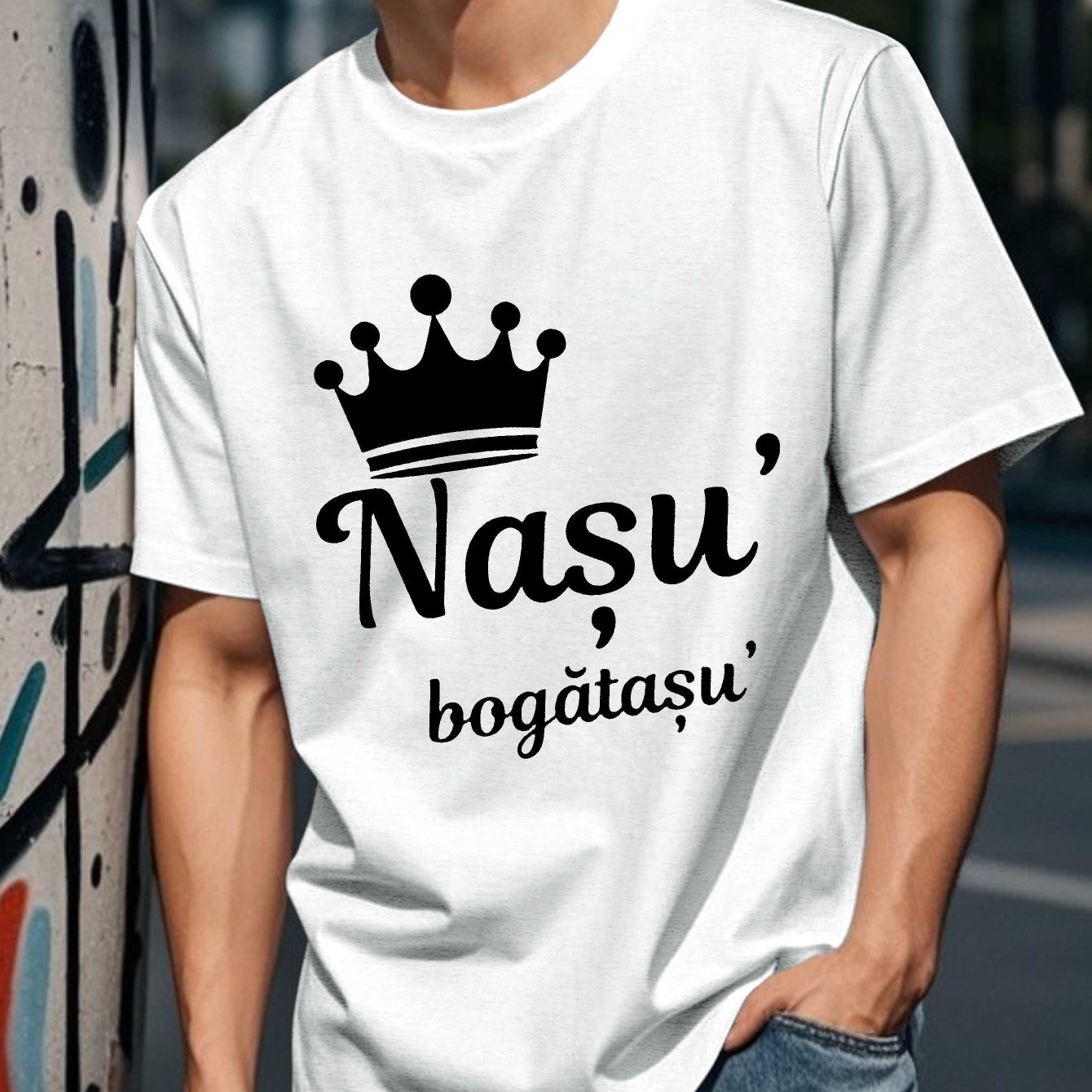 TEMU Men's Summer T-shirt With Fun Sayings And Short Sleeves