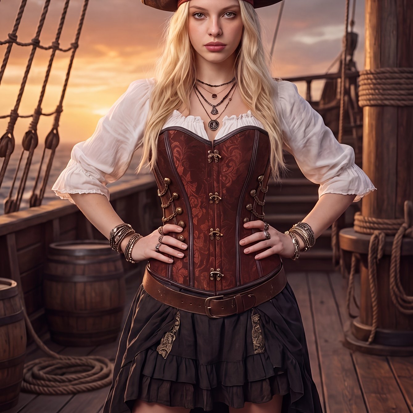 Renaissance Corset Steampunk Corset Tops For Women Retro Corset Halloween Pirate Costume