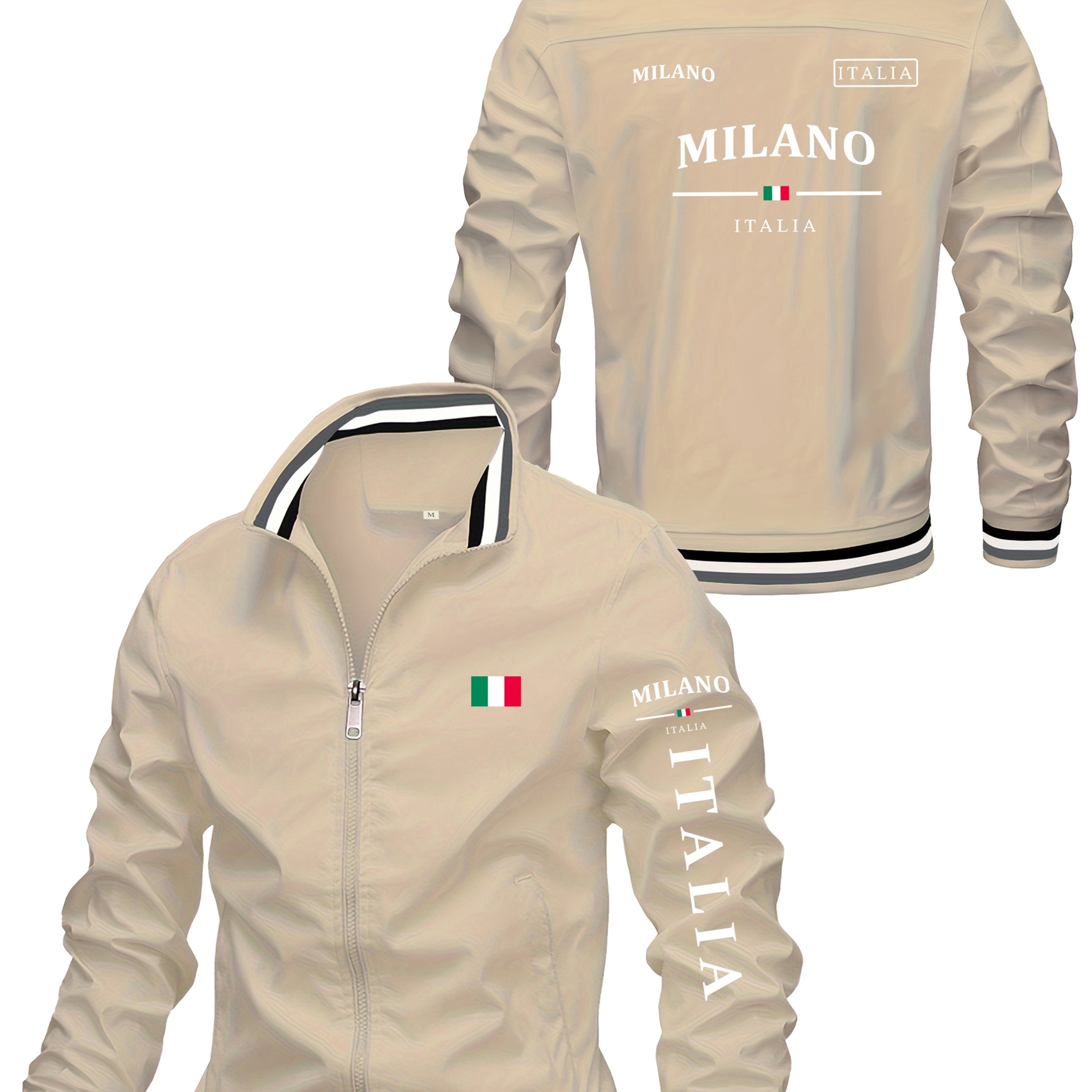TEMU In 2025, Streetwear Brand Presents A Collar Zipper Jacket With A Contrasting Ribbed Design. This Stylish And Versatile Coat Is The Top For