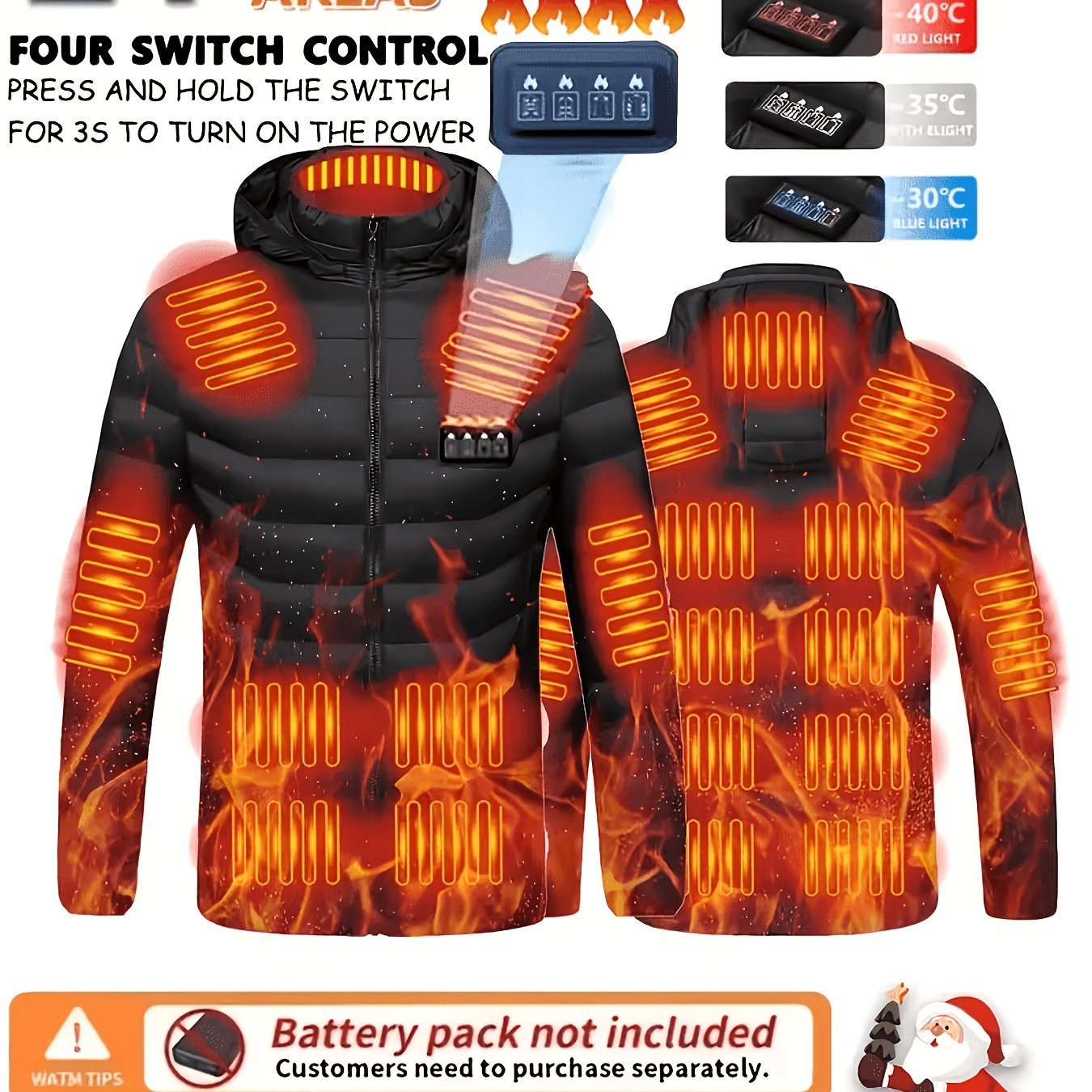 TEMU Beheizte Kleidung für Damen und Herren, 21- Multi-Directional Heizsystem, Empfohlen für Ausflüge gegen Wind und Kälte, Outdoor Radfahren und