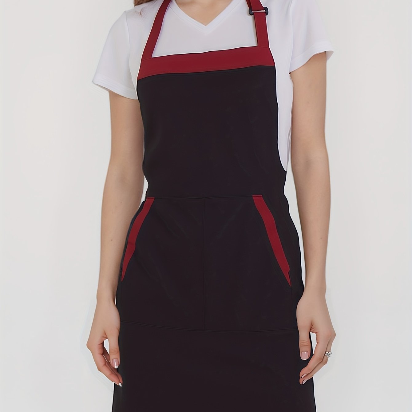 TEMU An Adjustable Work Baking Chef's Kitchen Coffee Cooking Barbecue Pocket Apron, Suitable For Home, Restaurants, Crafts, Gardens, Barbecues,