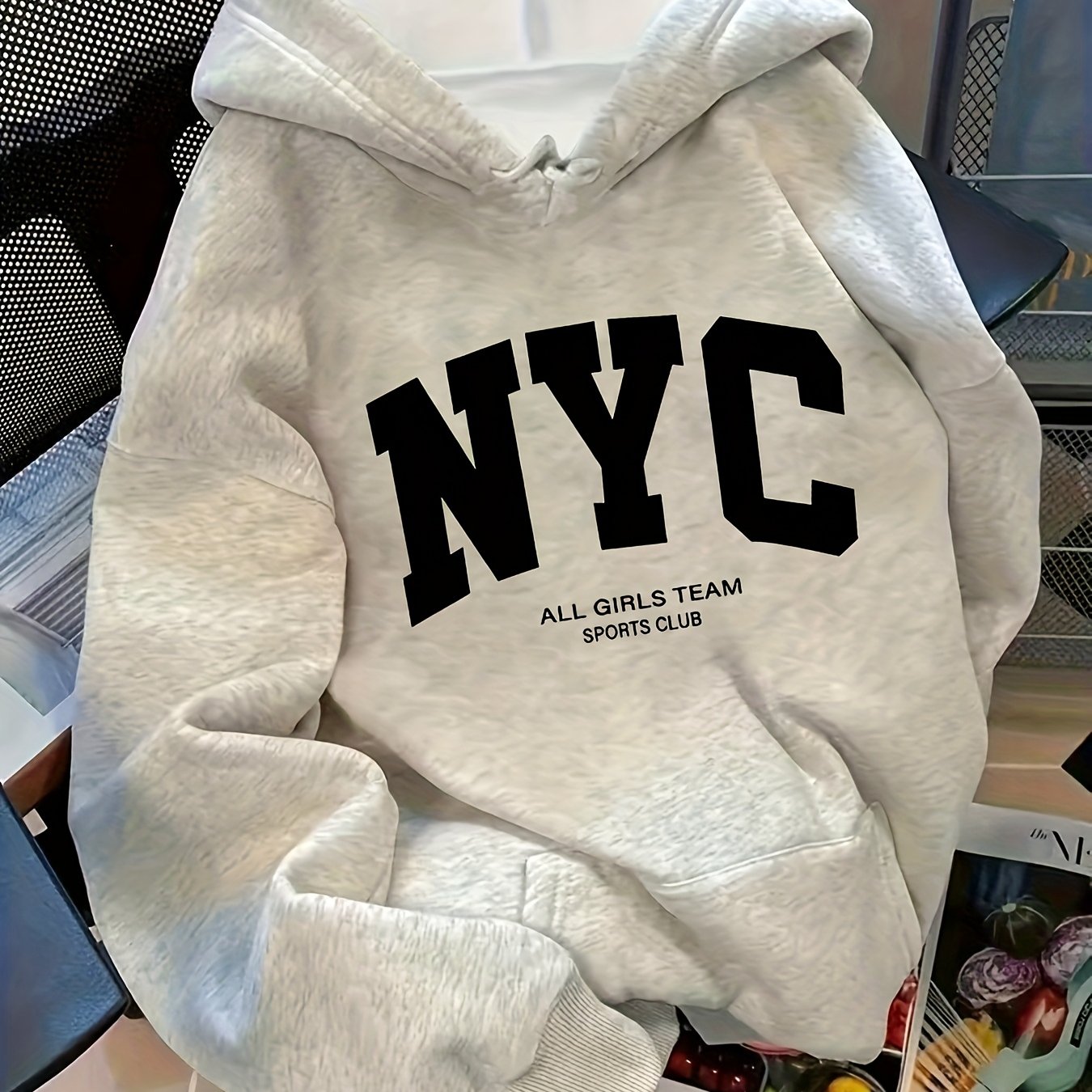 TEMU Letter Sports Women's Hooded Sweatshirt, Sneakers For Women, Platform Sneakers For Women, Retro Sneakers For Women, Chunky Sneakers For Women,