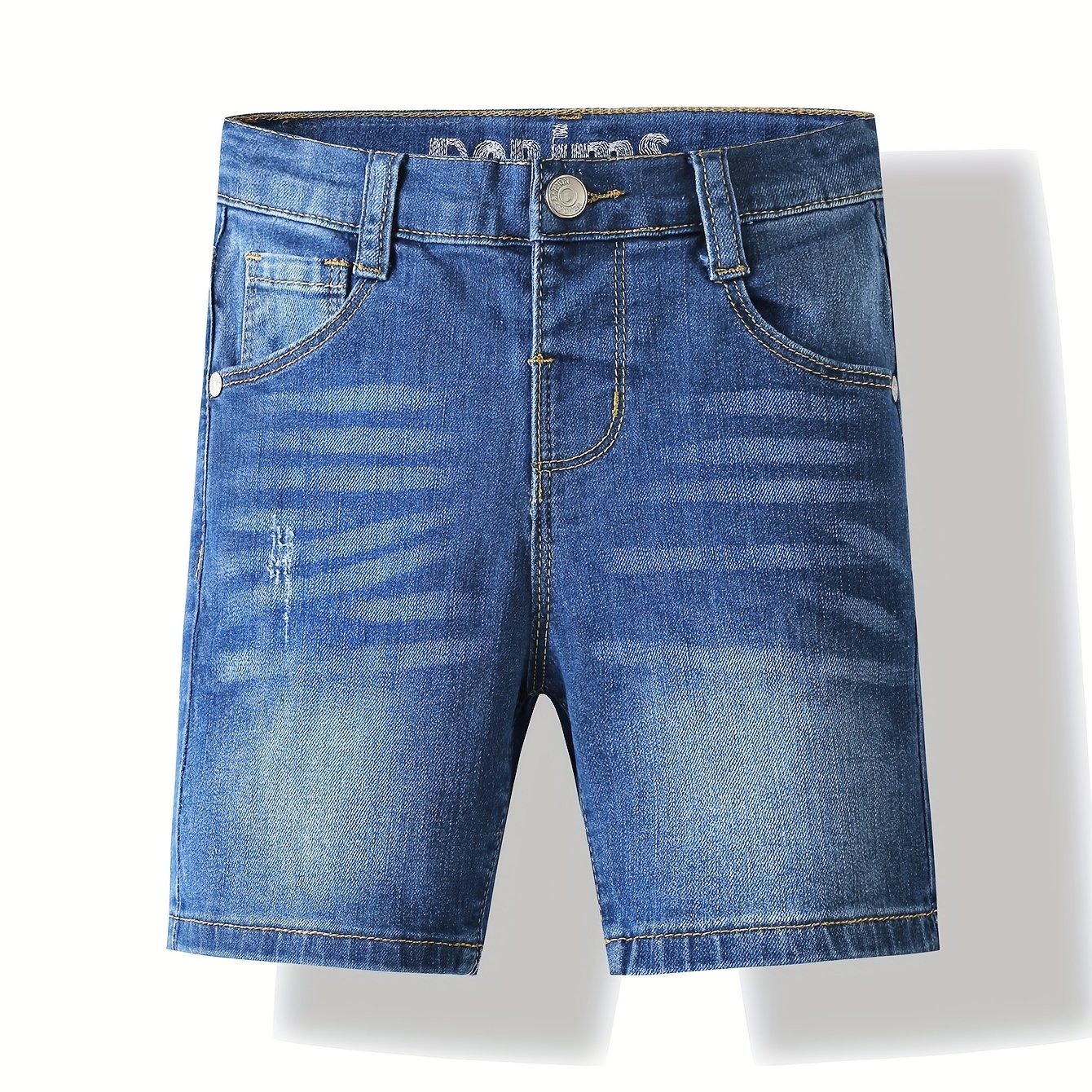 Image of Boys' Stylish And Elegant Stretch Washed Denim Shorts