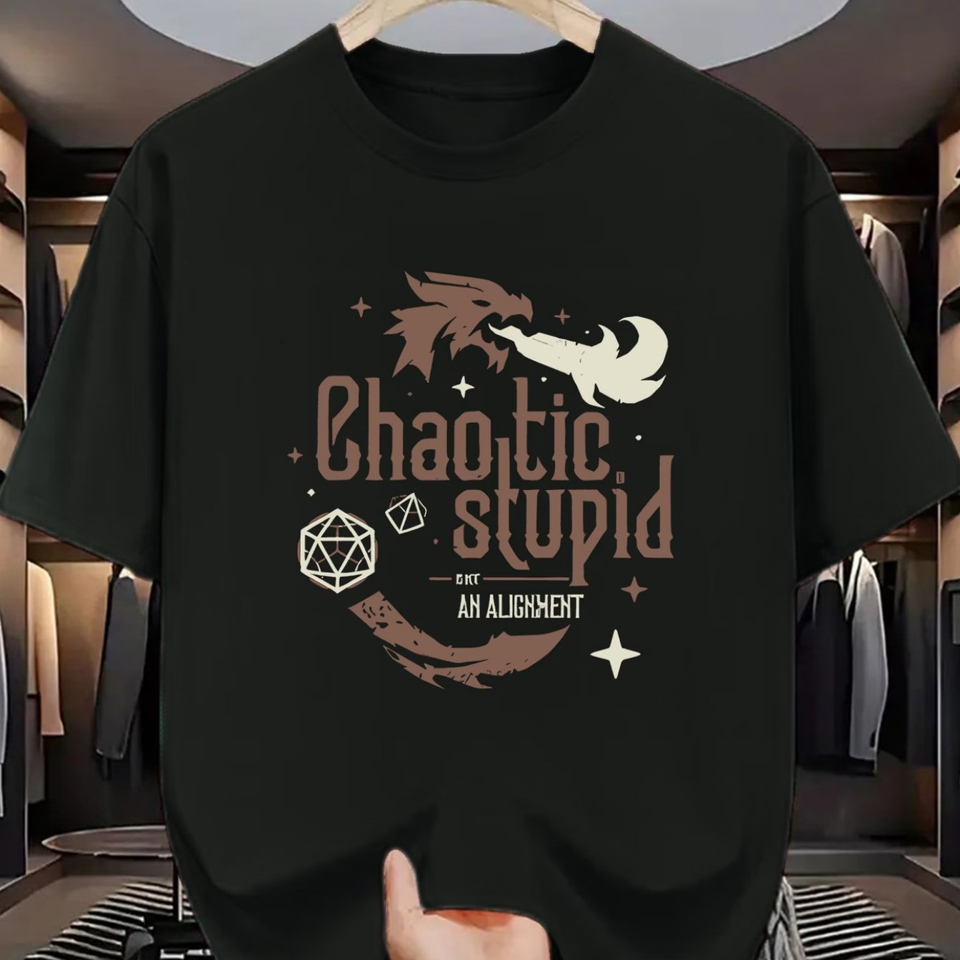 TEMU Stupid Alignment" Short-sleeve T-shirt, , Suitable For Gaming Enthusiasts And