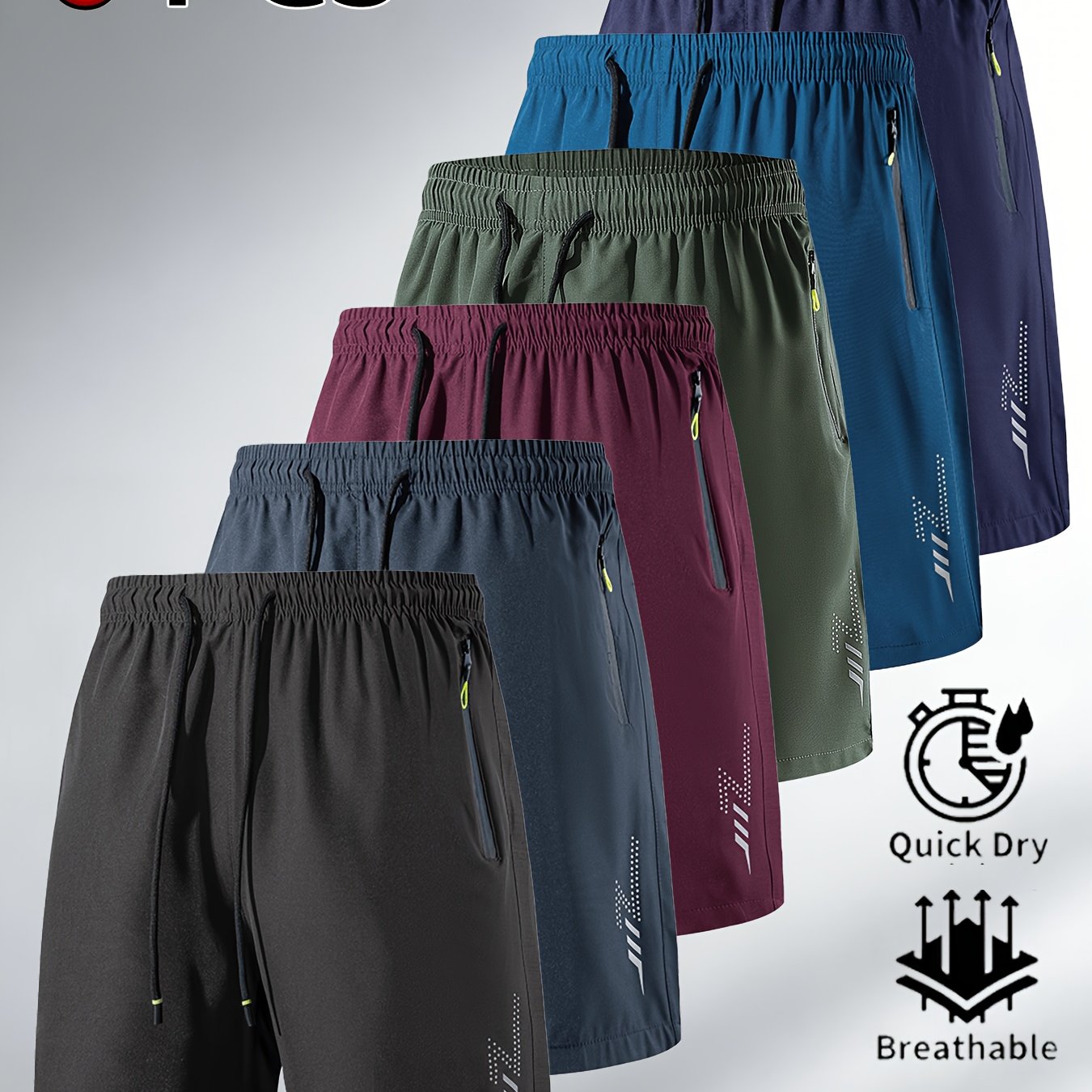TEMU 6 shorts d'été fins et décontractés pour hommes, parfaits pour le cyclisme, le fitness, et les activités quotidiennes, vêtements de sport