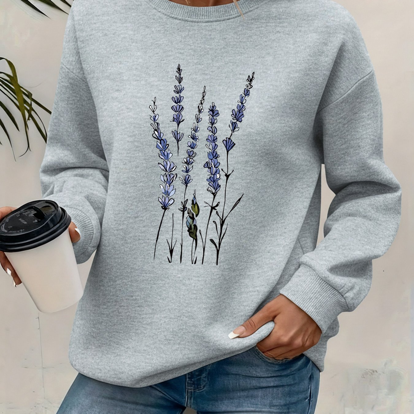 TEMU Graphic Print Sweatshirt, Crew Neck Casual Sweatshirt For Winter & Fall, Women's Clothing