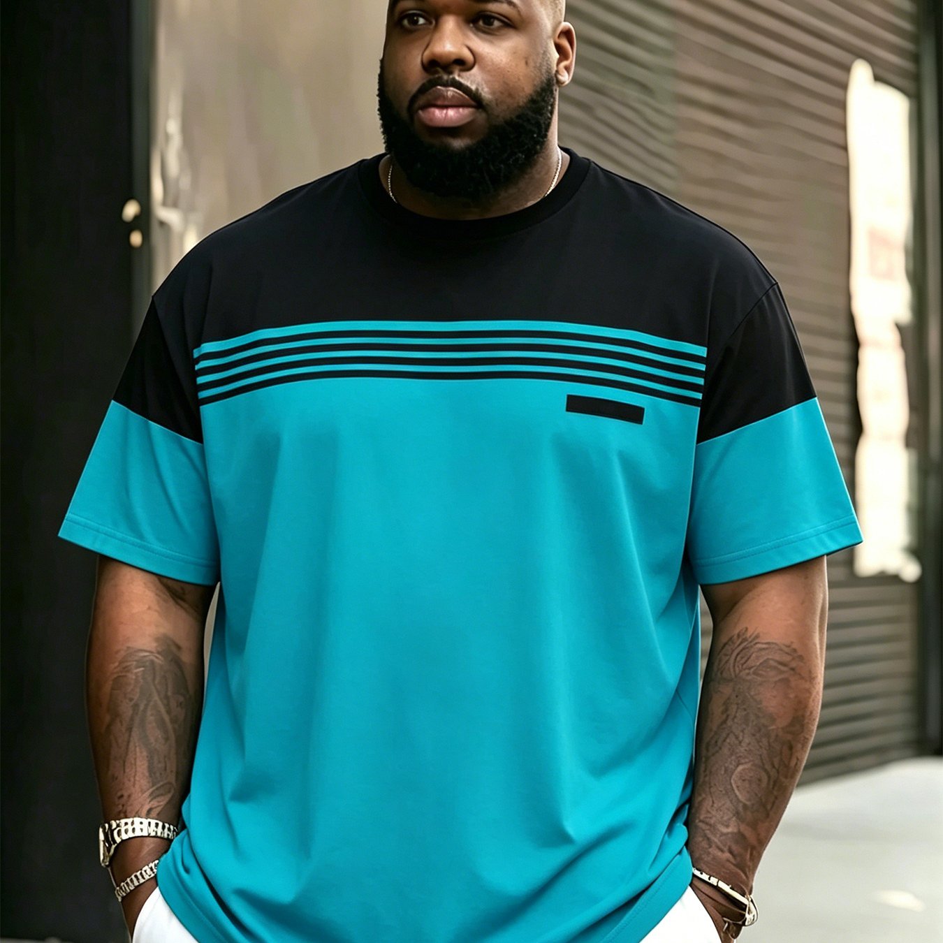 TEMU T-shirt grande taille pour homme, T-shirt à manches courtes pour homme, Haut d'été à col rond, Pull d'été ample et décontracté, Convient aux