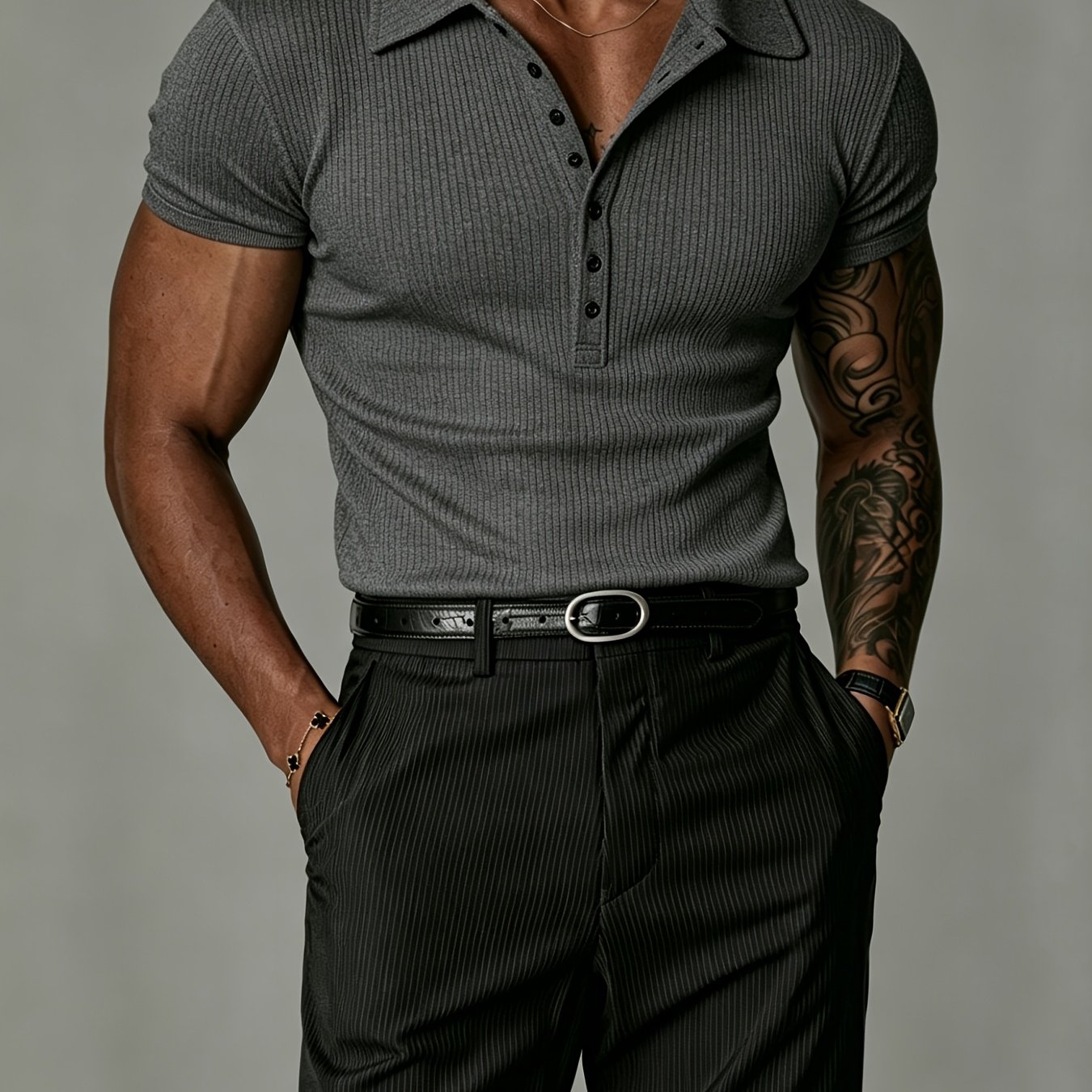 TEMU 's Summer Ribbed Texture Shirt, Simple Lapel Button-up Short Sleeve Top, Slim Fit Not Tight, Breathable And Sweat-absorbent, Suitable For Golf,