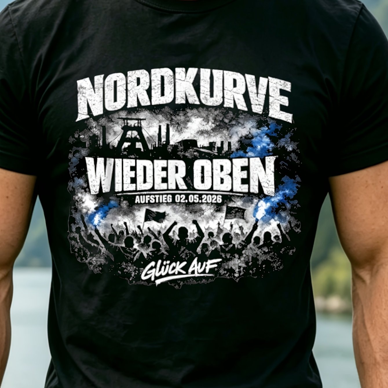 Football Gelsenkirchen Fan 2026 T-shirt Eco Celestial Comic Preppy T-shirt Distressed Relaxed Harajuku Outdoor Leisure Breathable