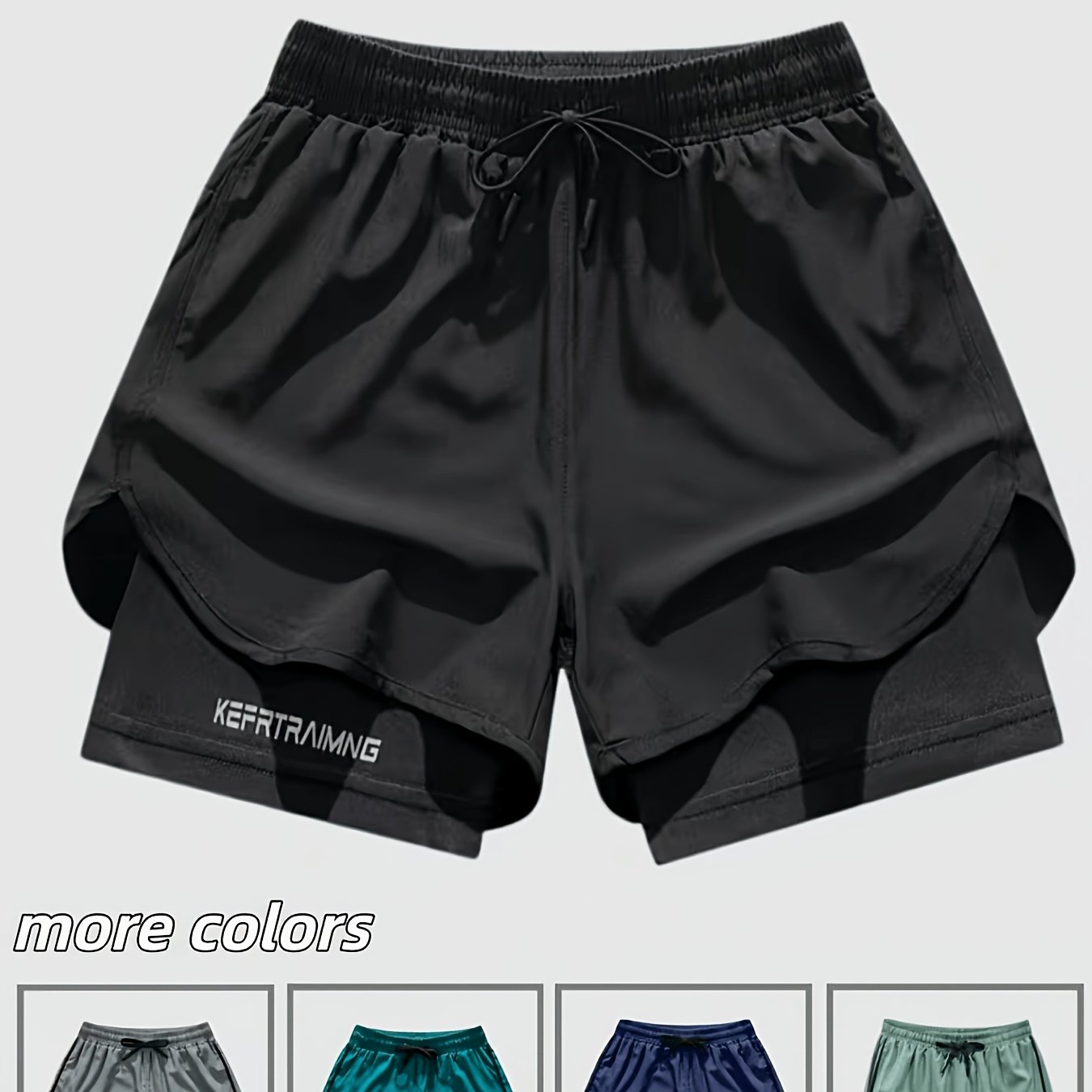 TEMU 1pc Men's Outdoor Athletic Quick-dry Shorts, Breathable And Comfortable With Elastic Waistband, Suitable For Activities