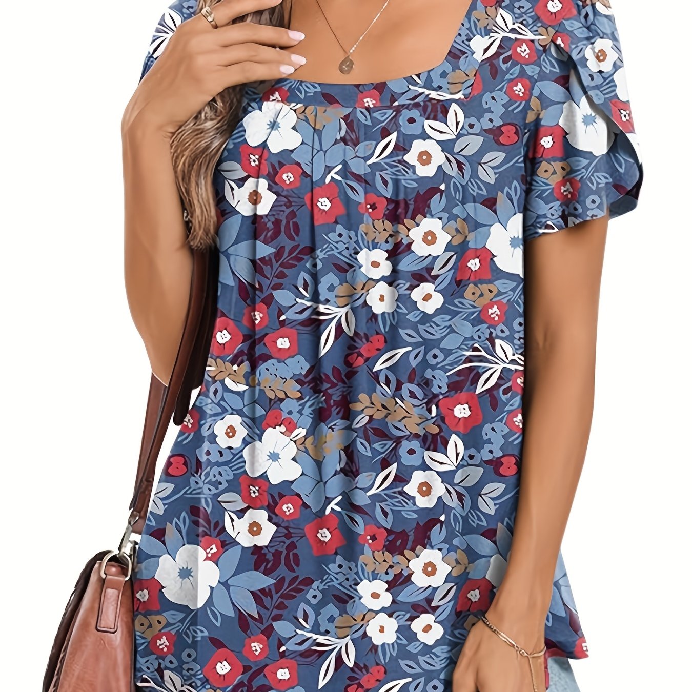 TEMU [Plaque de base] Haut pour femme à imprimé tendance - T-shirt