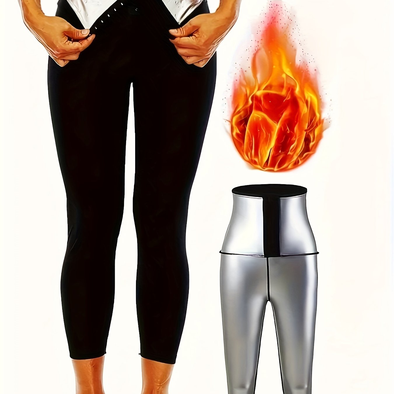 Image of Women's Yoga Running Sports Sweatpants, Athletic Long Pants, Tummy Control And Lift, Button-up Waistband Running Yoga Pants Shaping Long Pants