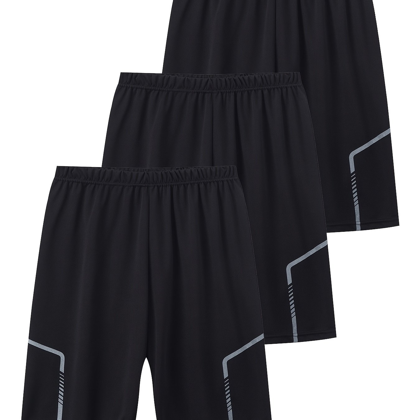TEMU 3pcs Set Of ' Short Shorts For Spring And Summer, Outdoor Mesh Quick-dry Athletic Shorts, Black All-match Running Training Bermuda Shorts With