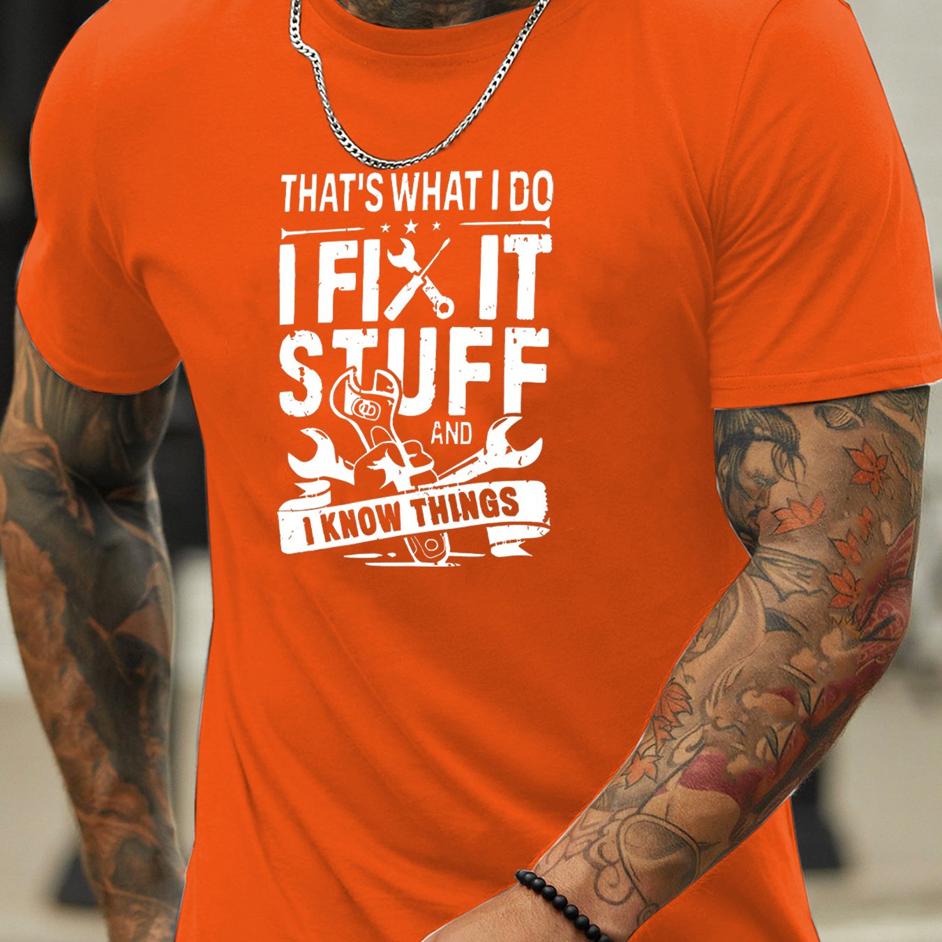 TEMU Summer Men's Fashion Print Short Sleeve T-shirt