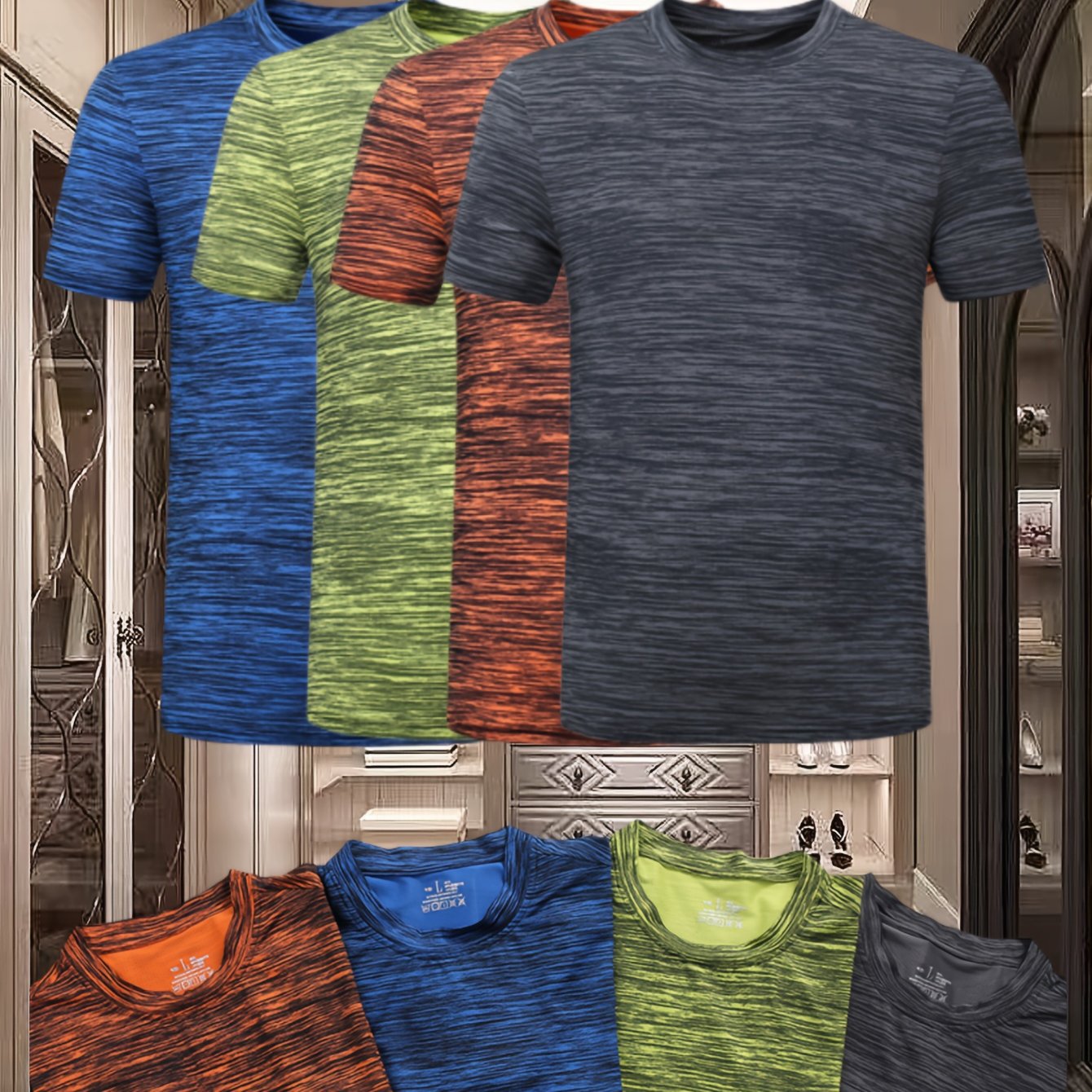 Four-pack Men's Summer Quick-dry T-shirts, Casual Short-sleeve Tees For Sports