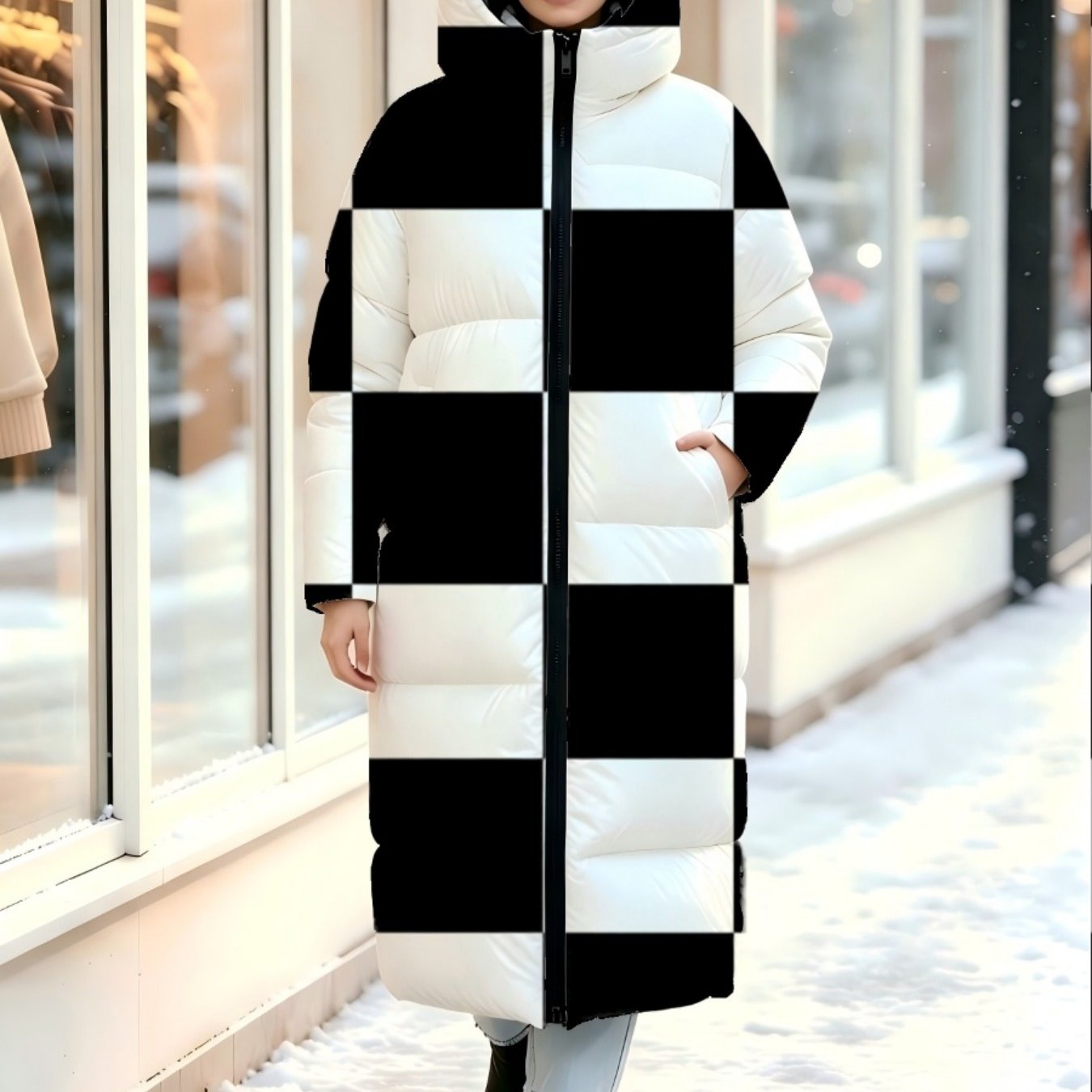 Image of Plus Size, Women's Large-sized Long Fashion Outerwear (xl - 8xl) - Suitable For Autumn And Winter, Providing , Suitable For Daily, Date And Festival Occasions, An Gift