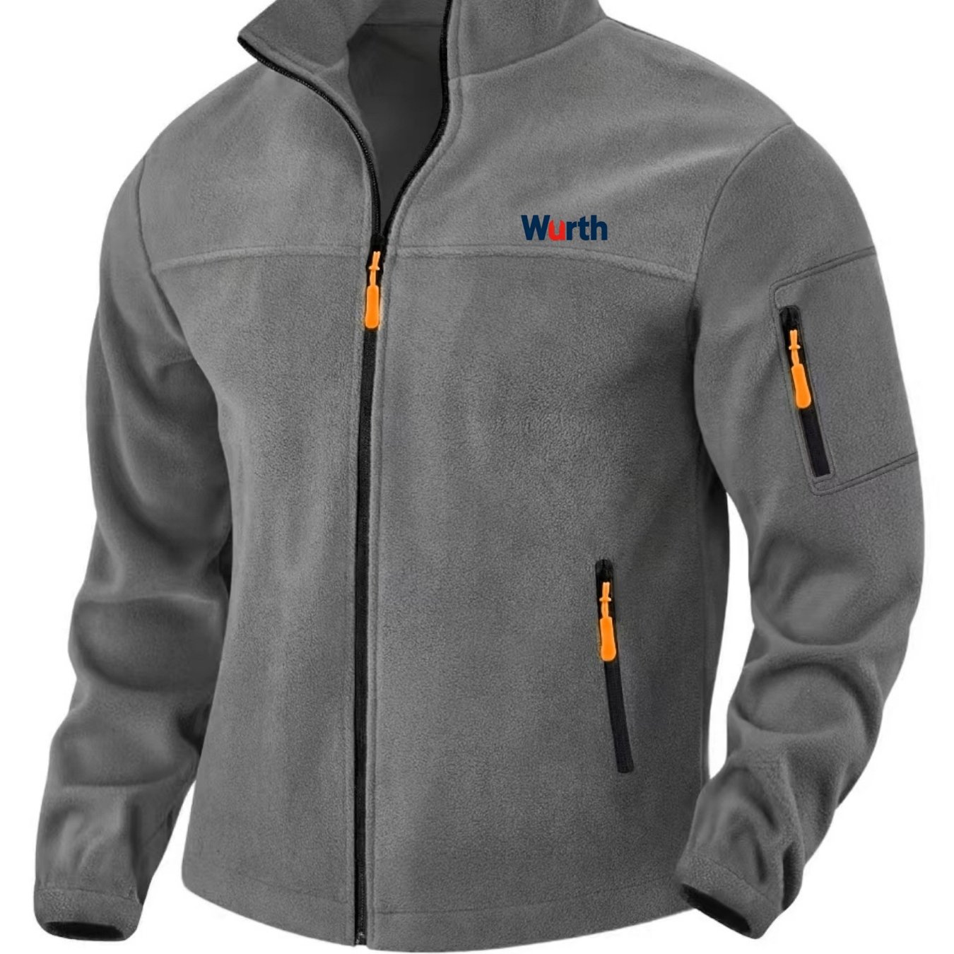 TEMU Men's Stand Collar Jacket With English Letter Print, Multi-zipper And Multi-, Versatile Casual Cardigan Outerwear For Outdoor Commuting