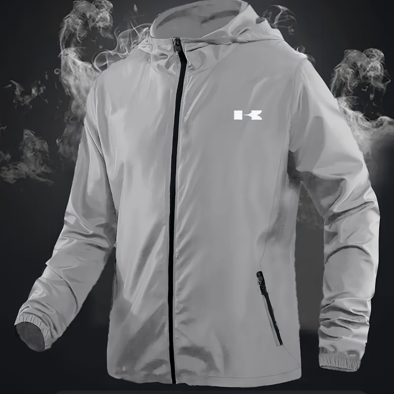 TEMU 2026 Summer Men's Outdoor Sports Top, Trendy All-match , Fishing Hooded Casual Fashion Jacket