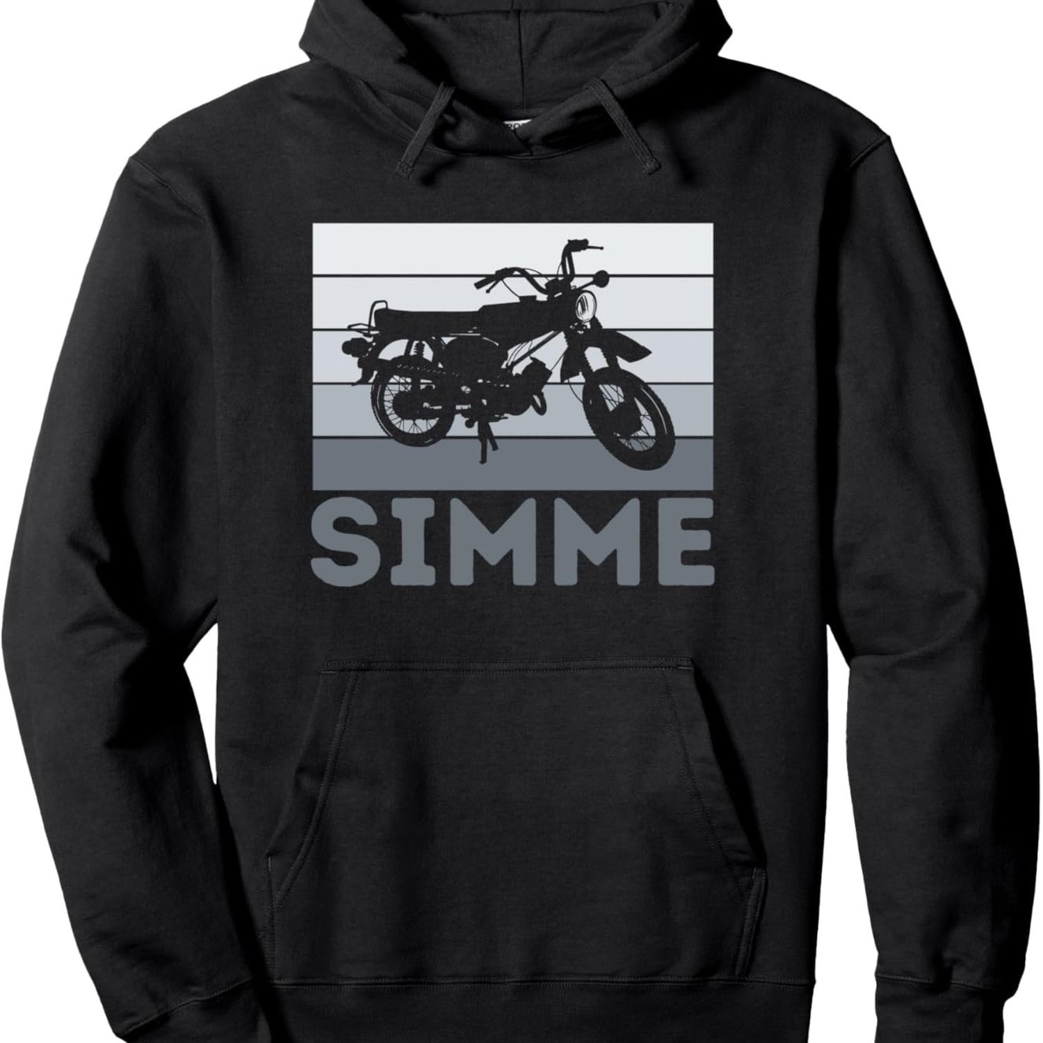 Image of Men's Ddr Moped S51 Vintage Motorcycle Hoodie - Retro Moped Enthusiast Pullover Sweatshirt With Ddr Print, Heavy-duty Non-stretch Fabric For Themed Events, Casual Streetwear & Winter Wear (black)