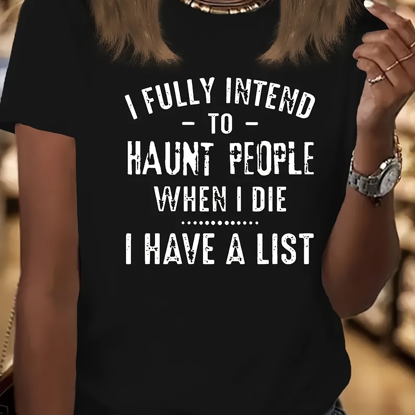 TEMU Graphic Casual Women's T-shirt In A