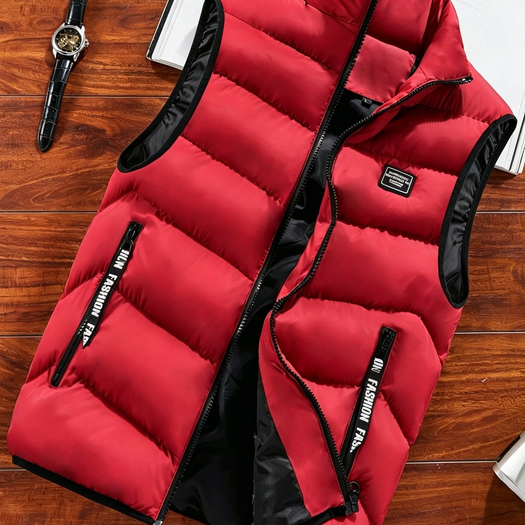 TEMU Men's Thickened Warm Vest, Plus Size Outer Wear Waistcoat Jacket, Men's Gilet