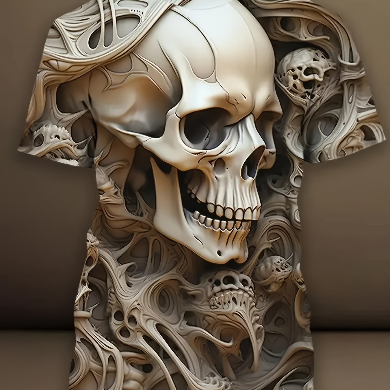 Men's Summer 3d Skull Pattern Fashion Short-sleeve T-shirt