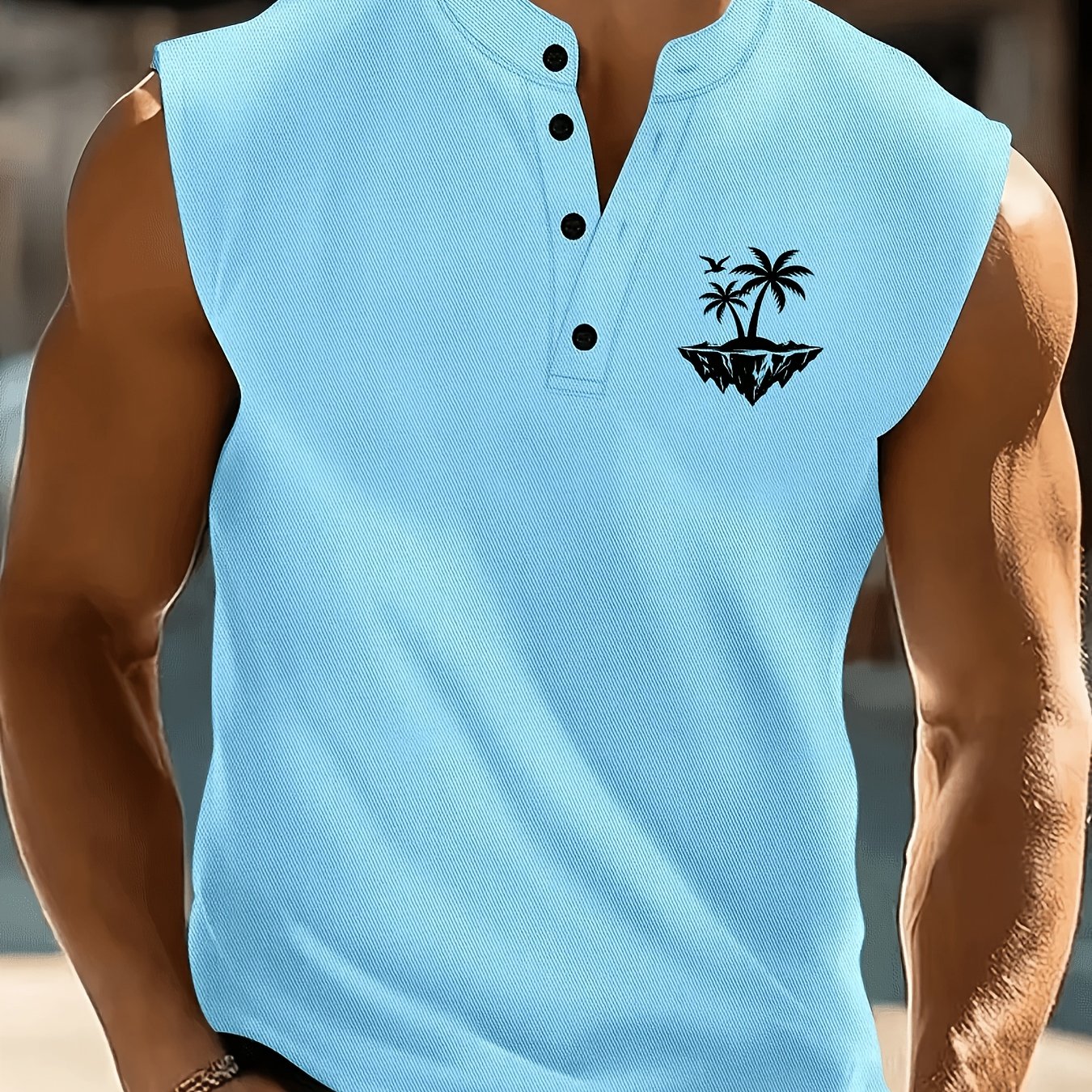 TEMU T-shirt Henley manches décontracté et athlétique pour hommes, printemps-été, vêtement d'extérieur pour , le loisir, le fitness, à pied, chemise
