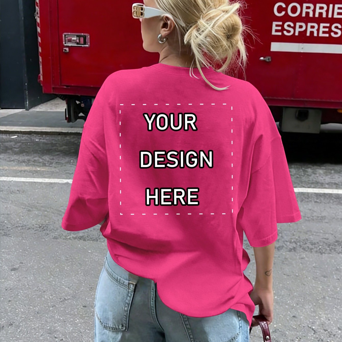 TEMU Plus Size, Personalized Customized T-shirt, Women's Top, Customizable With Photos/logo/patterns/text, Etc., Team Wear, Family Outfits, Couple