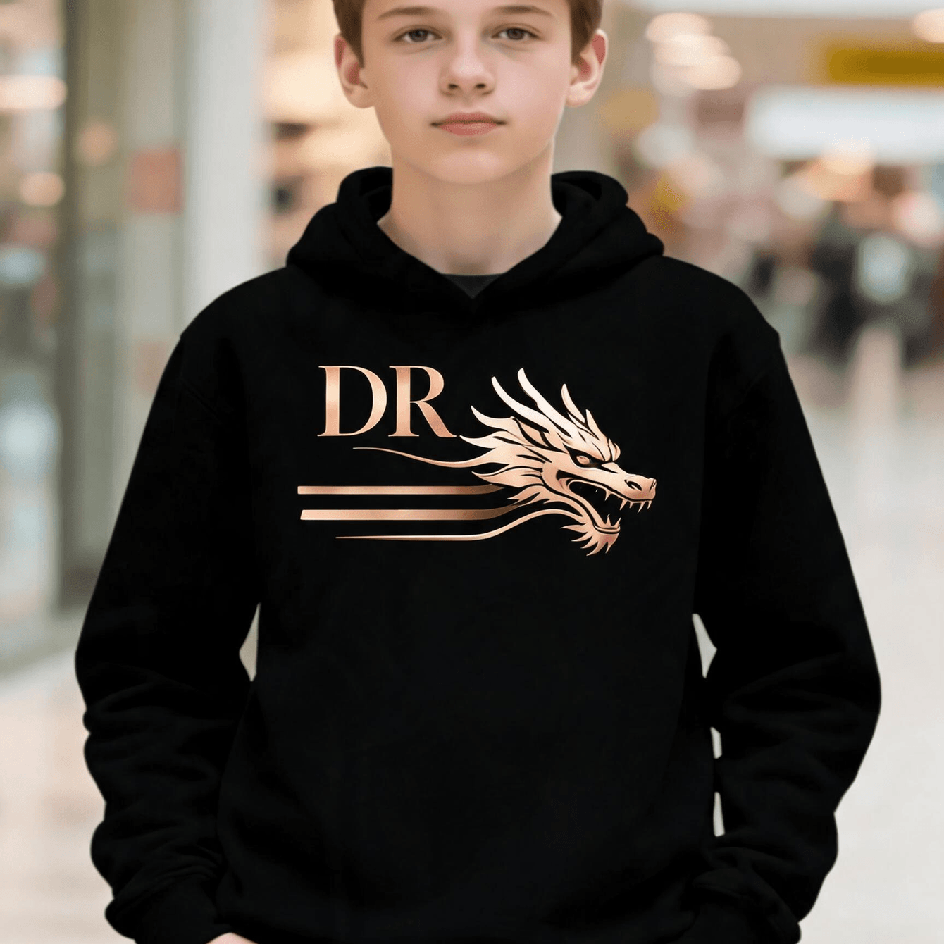 Image of Zcaynger Boys' Crew Neck Sweatshirt With Letter Print, 100% Terry Fleece Thickened For Autumn Winter Daily School Outdoor Wear