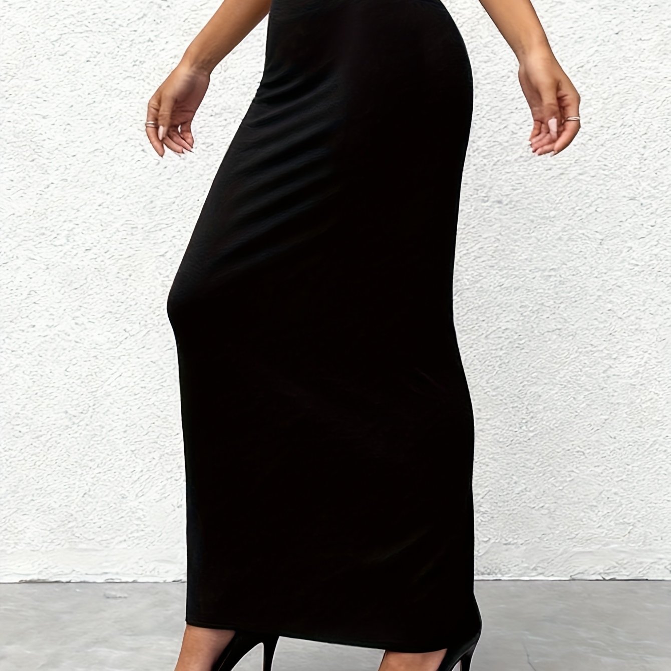 TEMU /summer 2026 Skirt, High-stretch Fabric, Casual And Versatile Item, Machine Washable