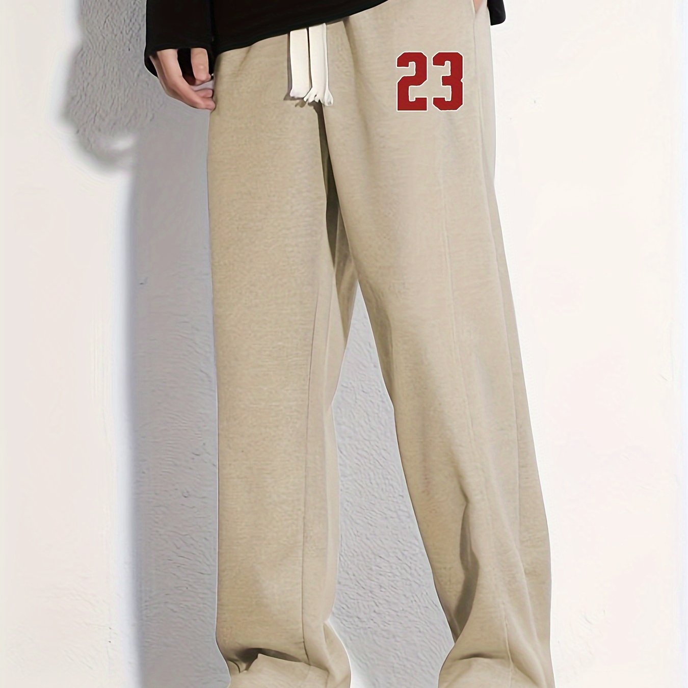 Pantalones Chándal Algodón Estampado Número 23 Pantalones - Temu