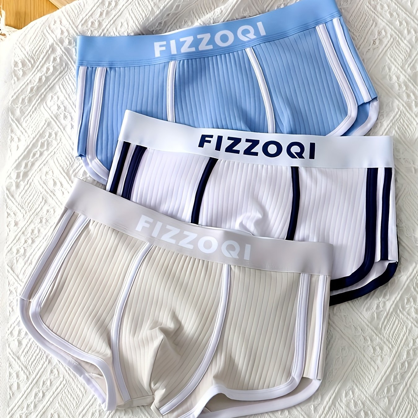 3pcs Of Classic Striped Men's Boxers, Trendy Shorts, Comfortable And Breathable Four-corner Underwear