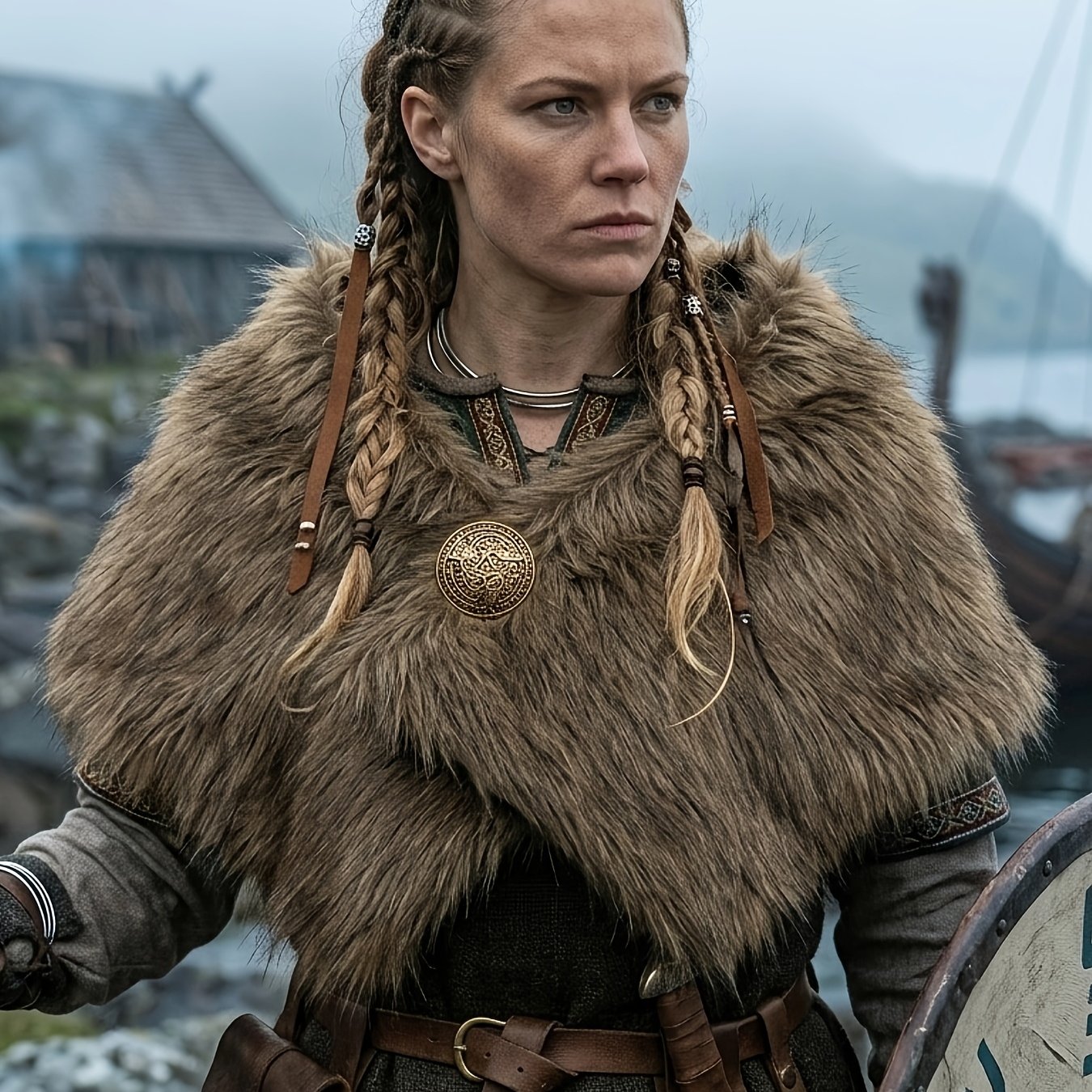 TEMU Capuche Viking , Cape Rétro, Costume Cosplay, Manteau de Médiéval, Convient aux Femmes et aux Hommes, Polyvalent pour Divers Scénarios de Jeu de
