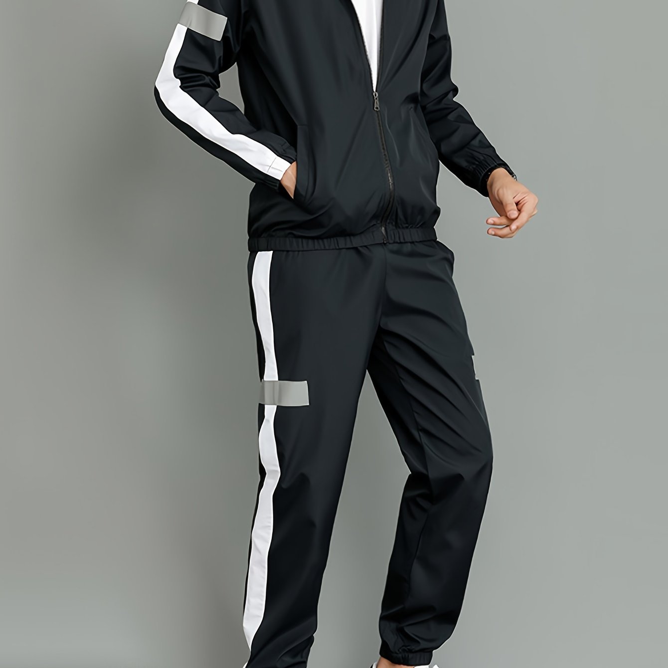 TEMU Men's Casual Athletic Set Spring/autumn Fashion Two-piece Outfit