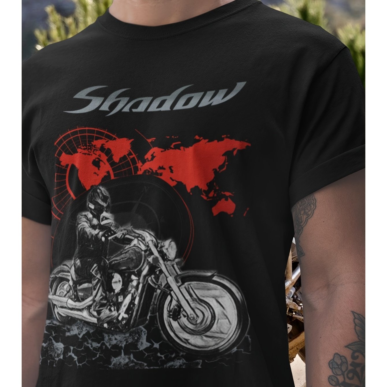 Shadow 750 Spirit Chopper Biker Fan Gift Men's Black Round Neck S-3xl 180g T-shirt
