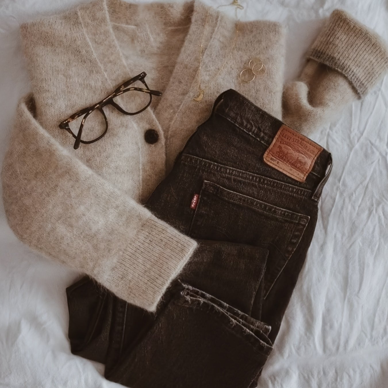 E-shop Damen Weiches V-Ausschnitt Strickjacke - Langarm Strickjacke mit Knopfleiste, Kuscheliges Herbst/Winter Layering-Teil für Freizeit- & Formelle