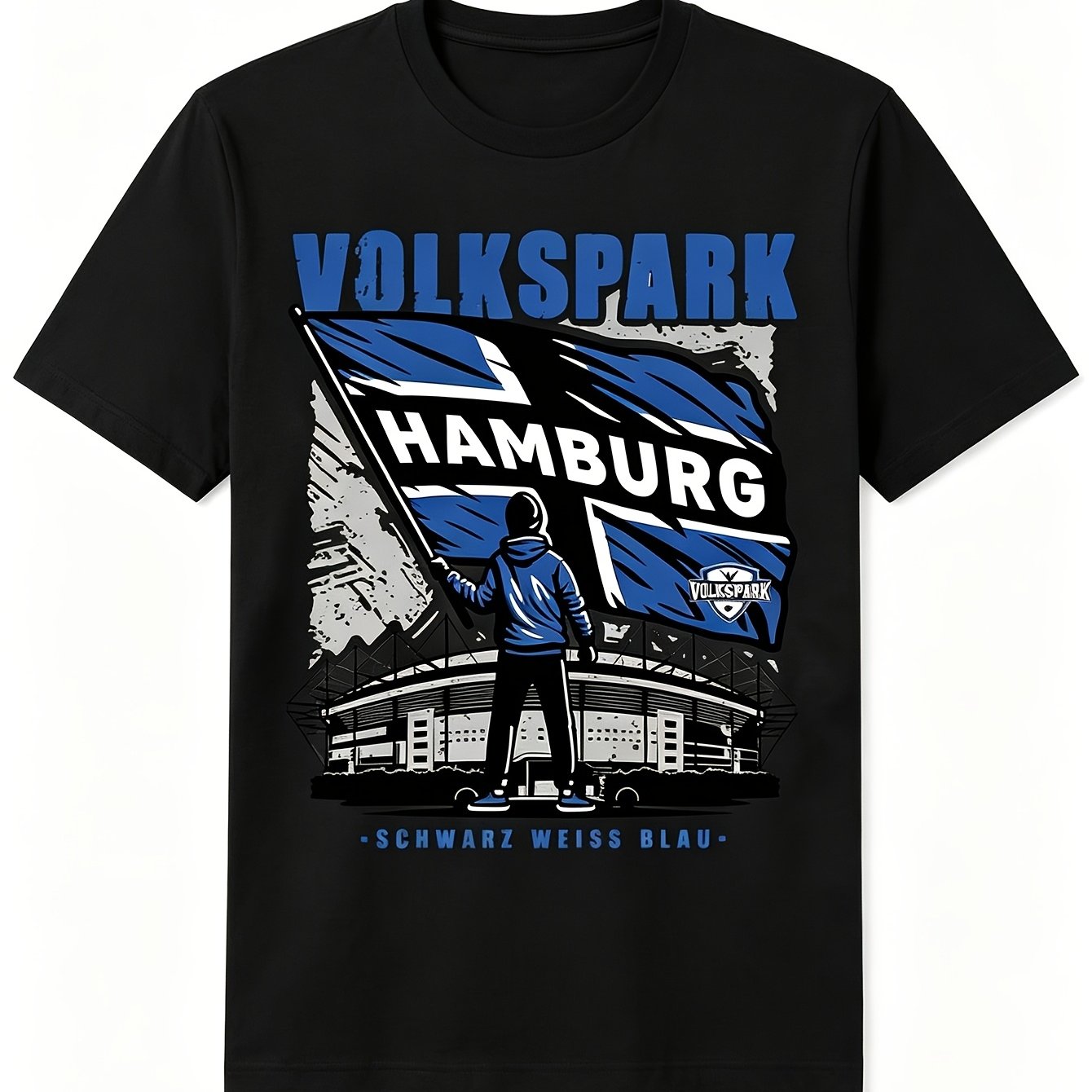 Image of Men' & Women' German Football T-shirt - 100% Cotton Crew Neck Short Sleeve Shirt With Iconic Print, Unisex Casual Fan Apparel Suitable For Soccer Supporters, Machine Washable Wear