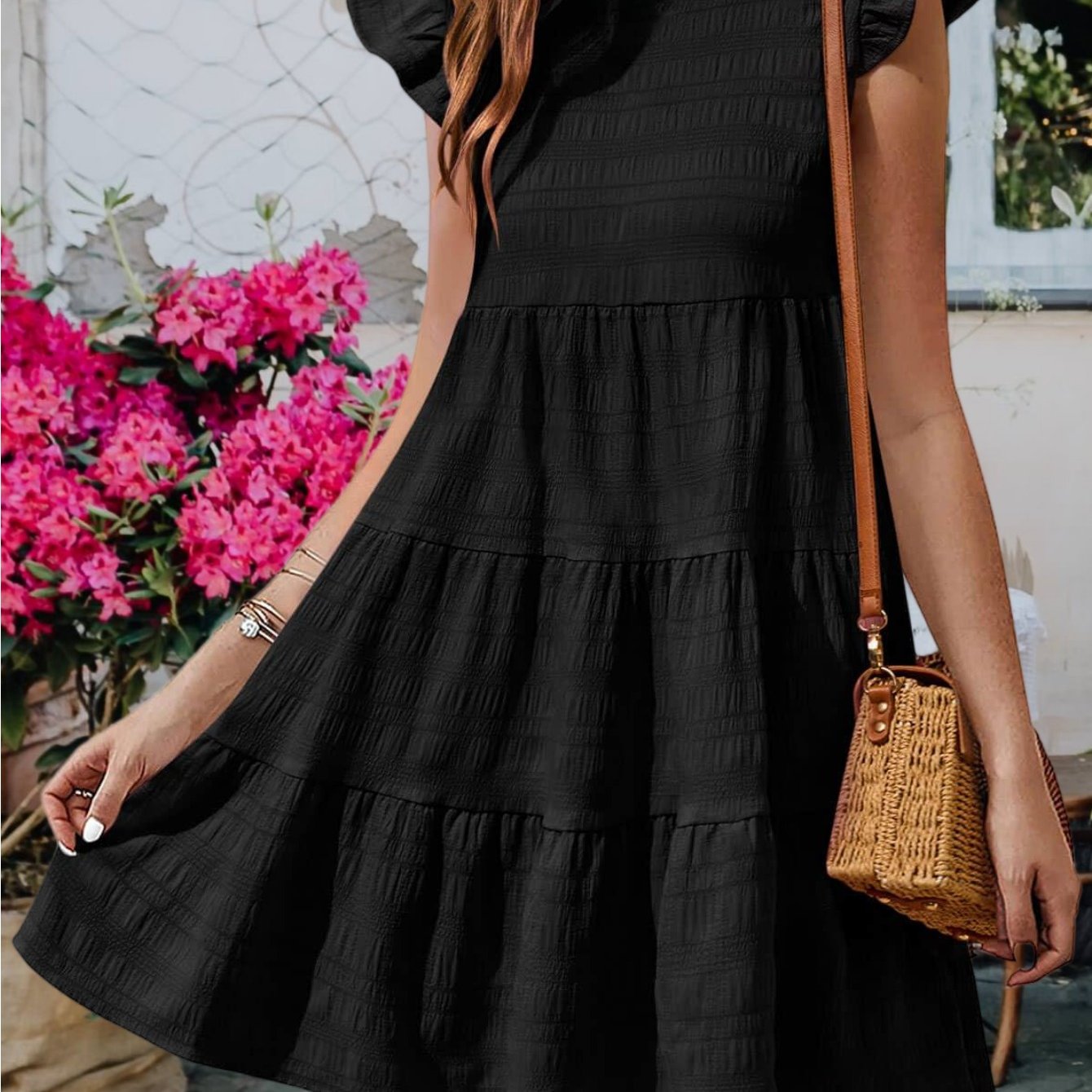 2026 Women's Summer Dresses: Casual Loose Flowing Mini Babydoll Dress With Ruffle Sleeves For The Beach