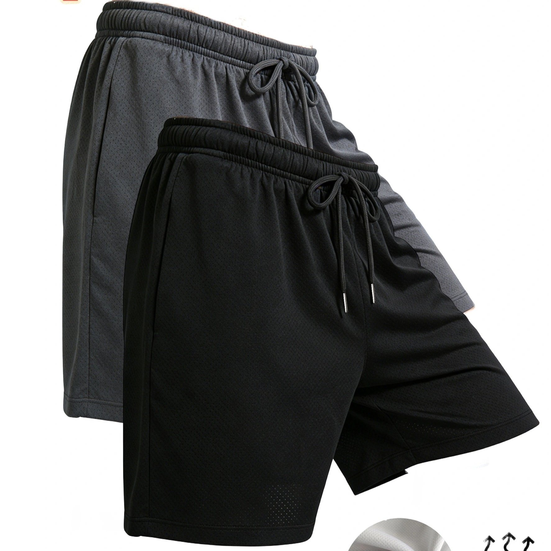 TEMU 2pcs Set Of Cost-effective, Breathable, Sweat-absorbing Shorts With A Low-key Luxury Feel, , -friendly, And Simple Yet Stylish, Perfect For