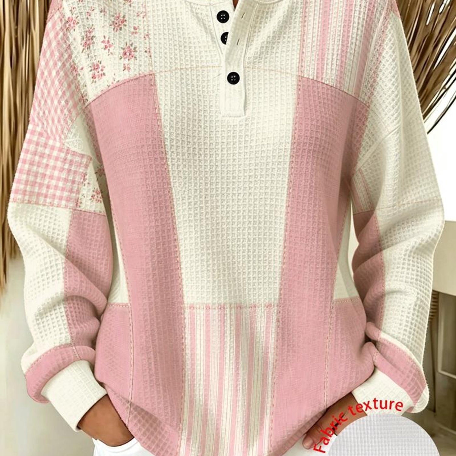 TEMU Plus Size, [printed Design - Not Textured] Plus Size Women's Sweatshirt, Mixed Colors, Multiple Sizes , Comfortable And Soft Style, Suitable For