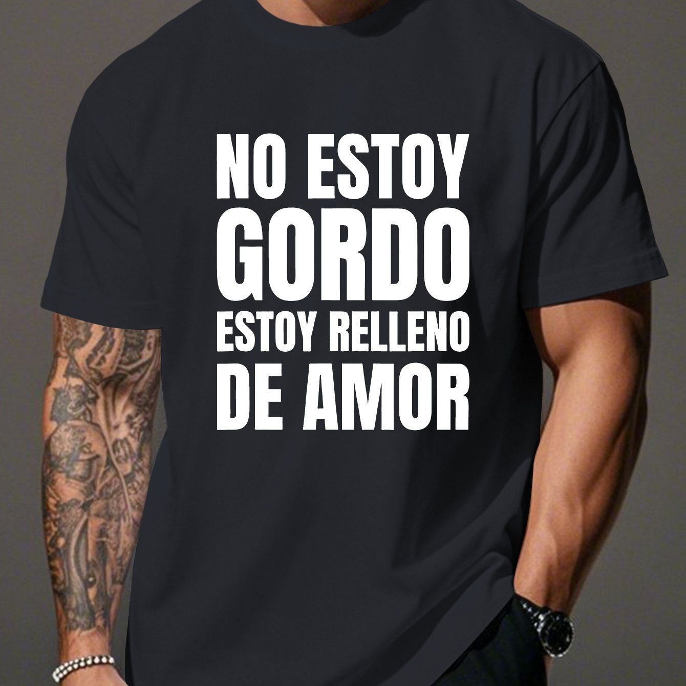 TEMU Camiseta de Humor Español para Hombres Talla Grande, PLUS SIZE
