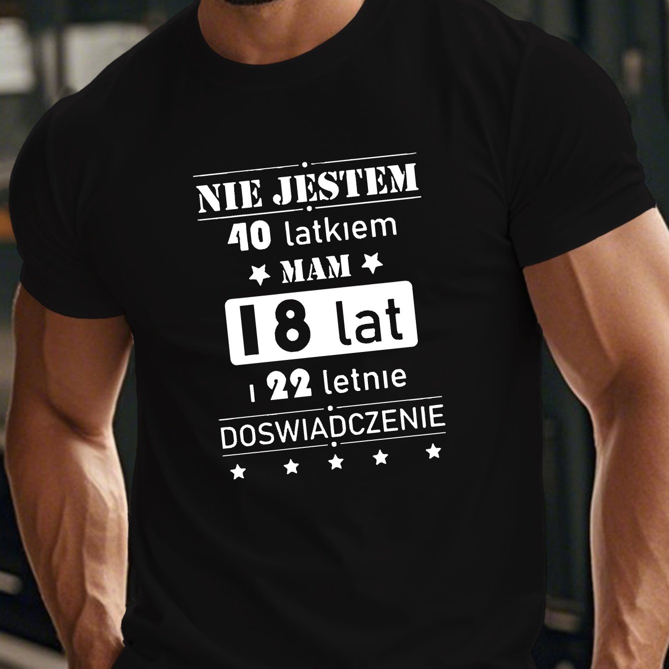 TEMU Funny Polish Men's Short Sleeve T-shirt Summer T-shirt Top