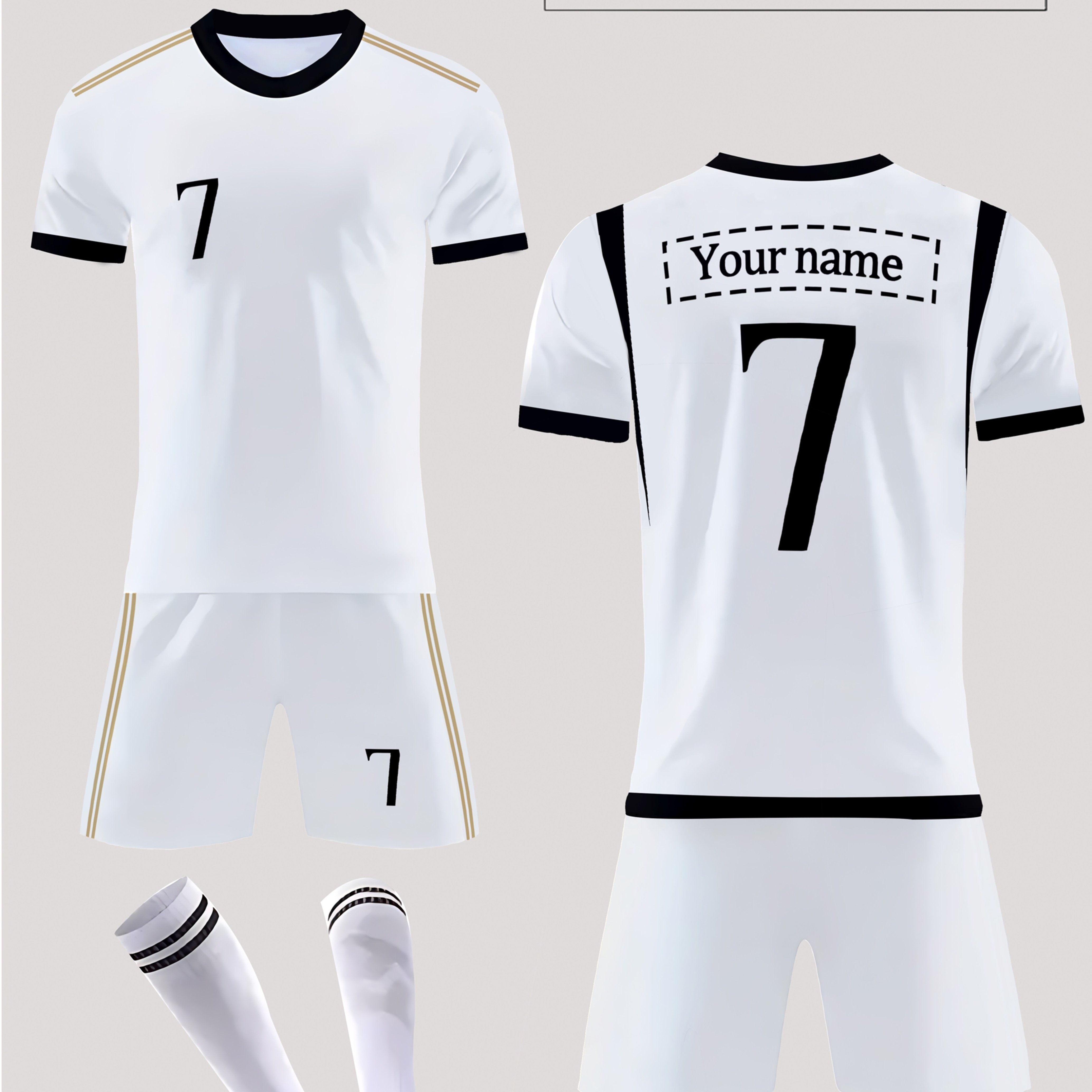 Personalizirana DIY Ime - mladinske hitro sušeče nogometne majice in kratkih hlač - Lahka, zračna, za športni nogometni trening, popolna za