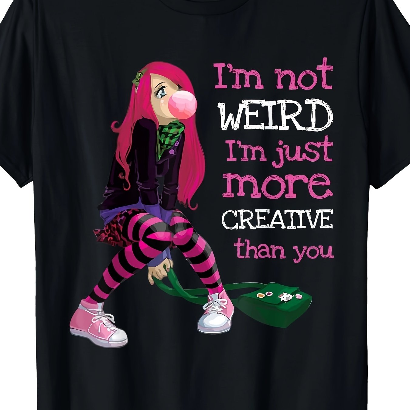 TEMU Kawaii Anime Girl Kawaii Clothes Anime Clothing Goth Girl T-shirt220g