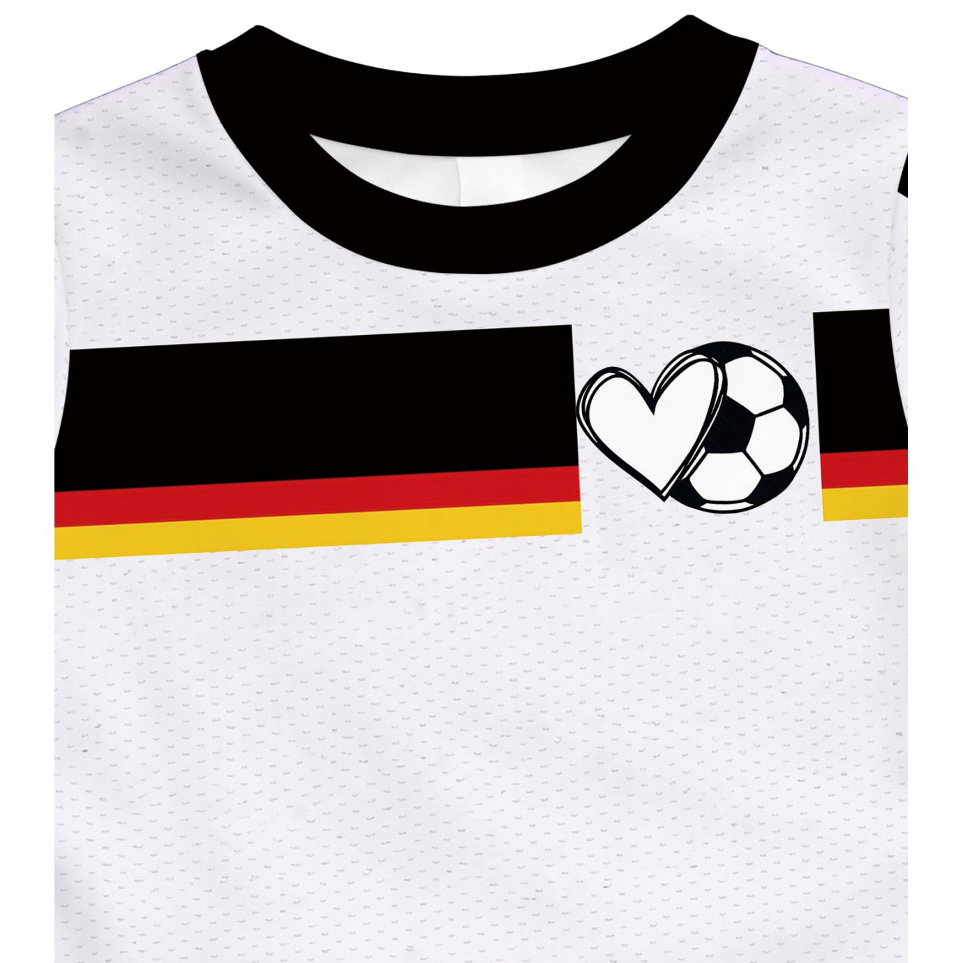 Image of German-style Heart Football Printed 2pcs Baby& Toddler Short Sleeve Set, Summer Casual Sports Outfit, Breathable Shorts Set For Boys And Girls With Match Viewing Vibe, Perfect For Outdoor