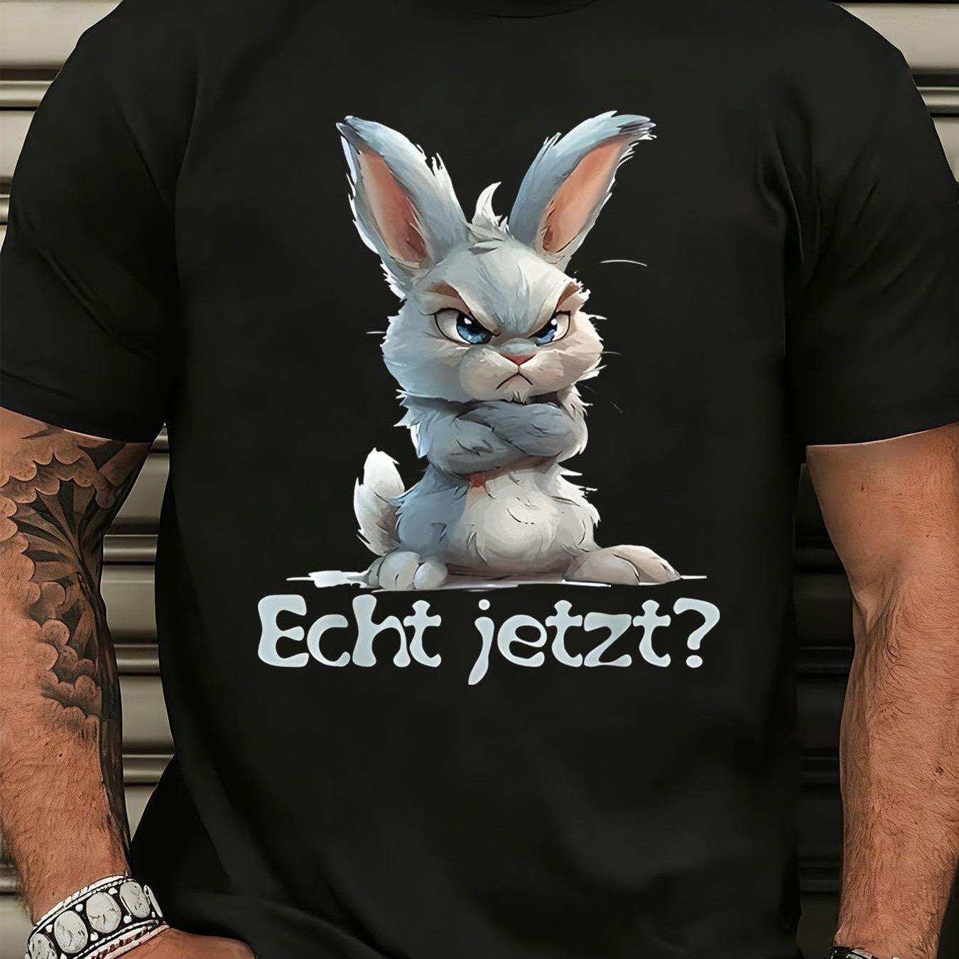 Men's With Cartoon Print And "" Text, Perfect For Gym Fitness And Casual Wear, Plus Size