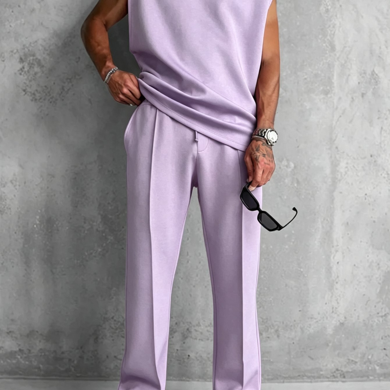 Two-piece Set [new Summer ] Men's Modern And Comfortable Casual Sportswear Set - Tank Top And Trousers