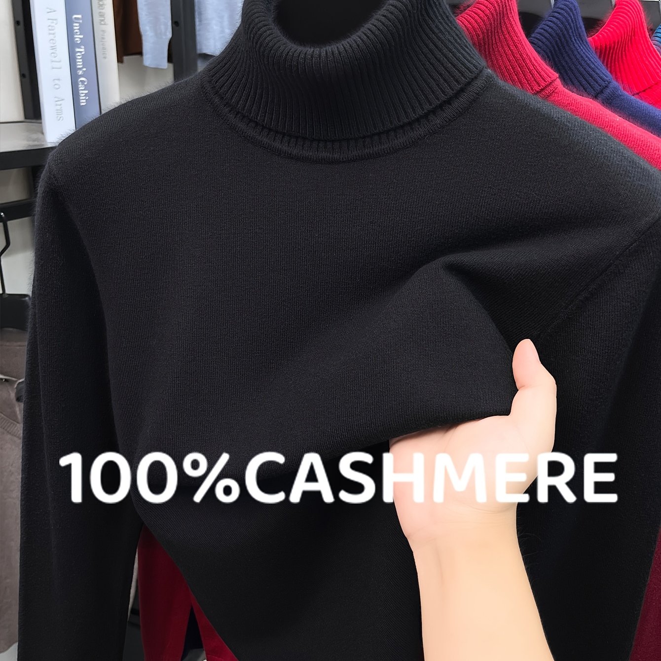 TEMU 2026 Nieuwe Aankomst 100% Kasjmier Trui Gebreide Kleding Basislaag Zacht En Comfortabel Winter Heren Kasjmier Gebreide Trui Ideaal voor
