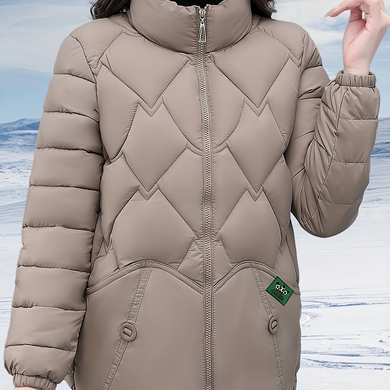 TEMU Coat Women's Versatile Jacket Temperament Commuting Winter Loose Warm Coat